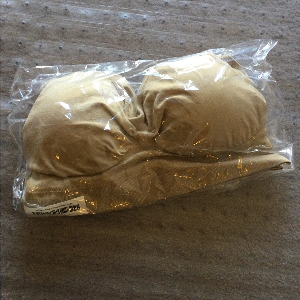 Package of 3 Sport Style Bra Nude Size Large